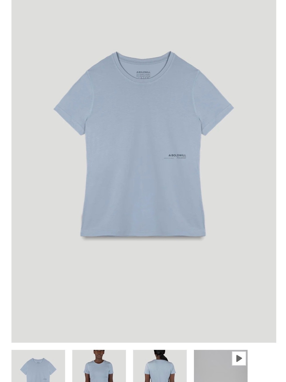 BOLDWILL [PF26.Wood] T-Shirt - Arctic Blue
